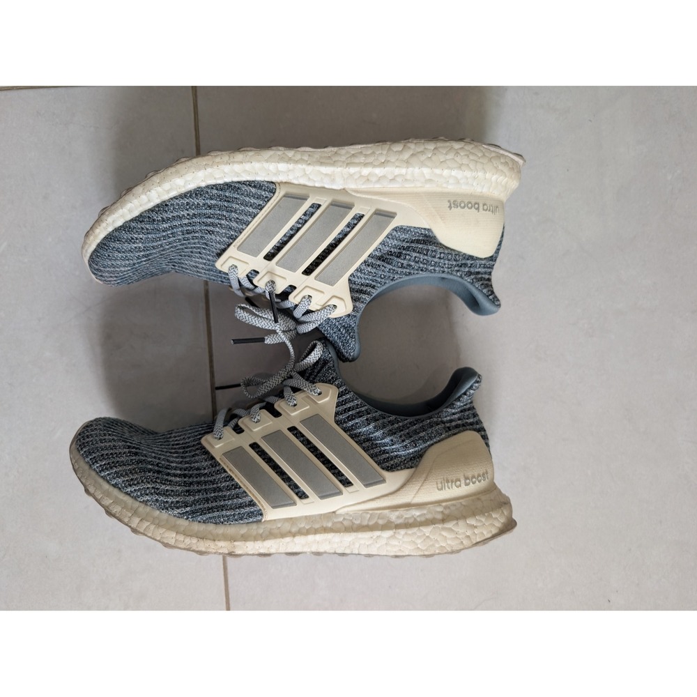 Adidas UltraBoost 4.0 Mens Grey Cream Running Shoes CM8272 Primeknit Sneaker - Picture 3 of 11